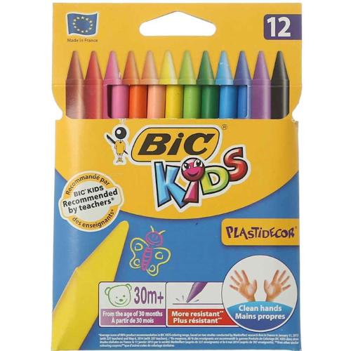 پاستل 12 رنگ جعبه مقوایی بیک BIC