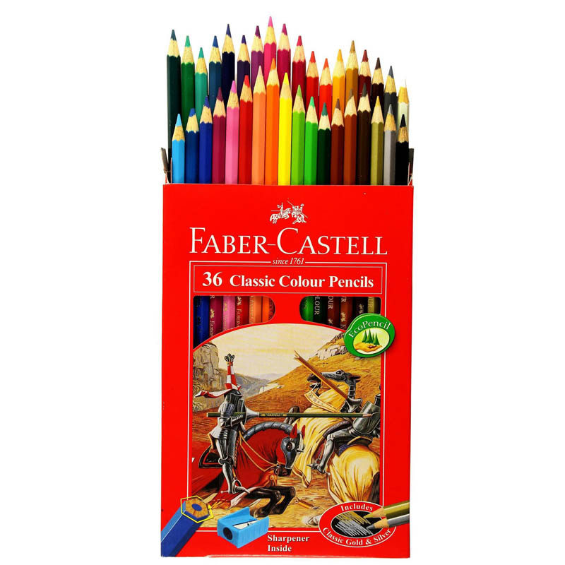 مداد رنگی 36 تایی مقوایی فابرکاستل Faber-Castell