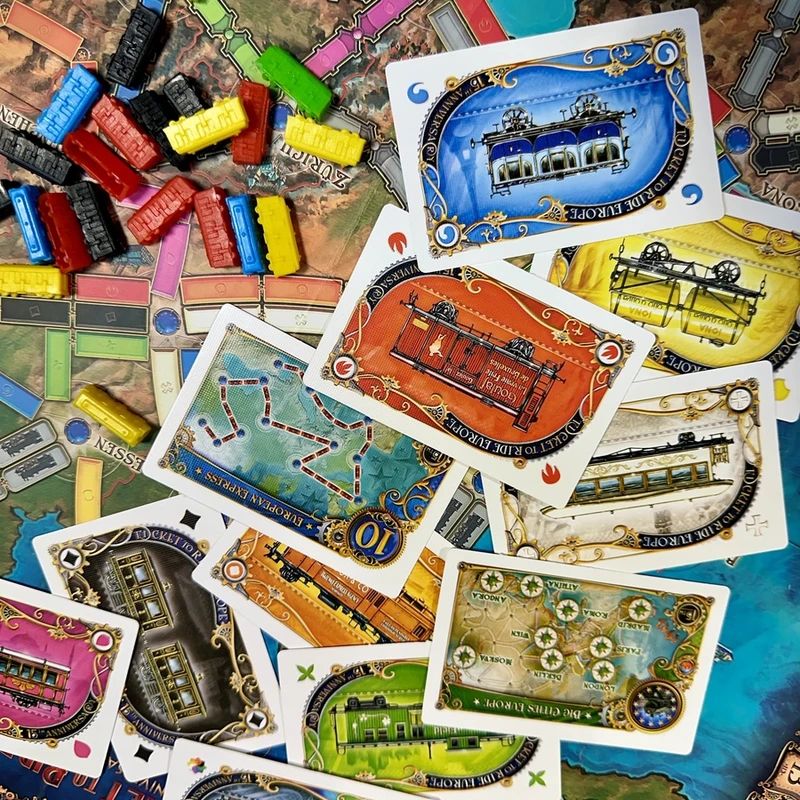 بازی فکری ticket to ride نسخه اروپا