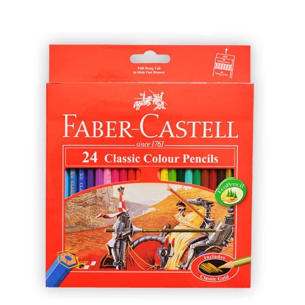 مدادرنگی 24 تایی مقوایی فابرکاستل Faber-Castell