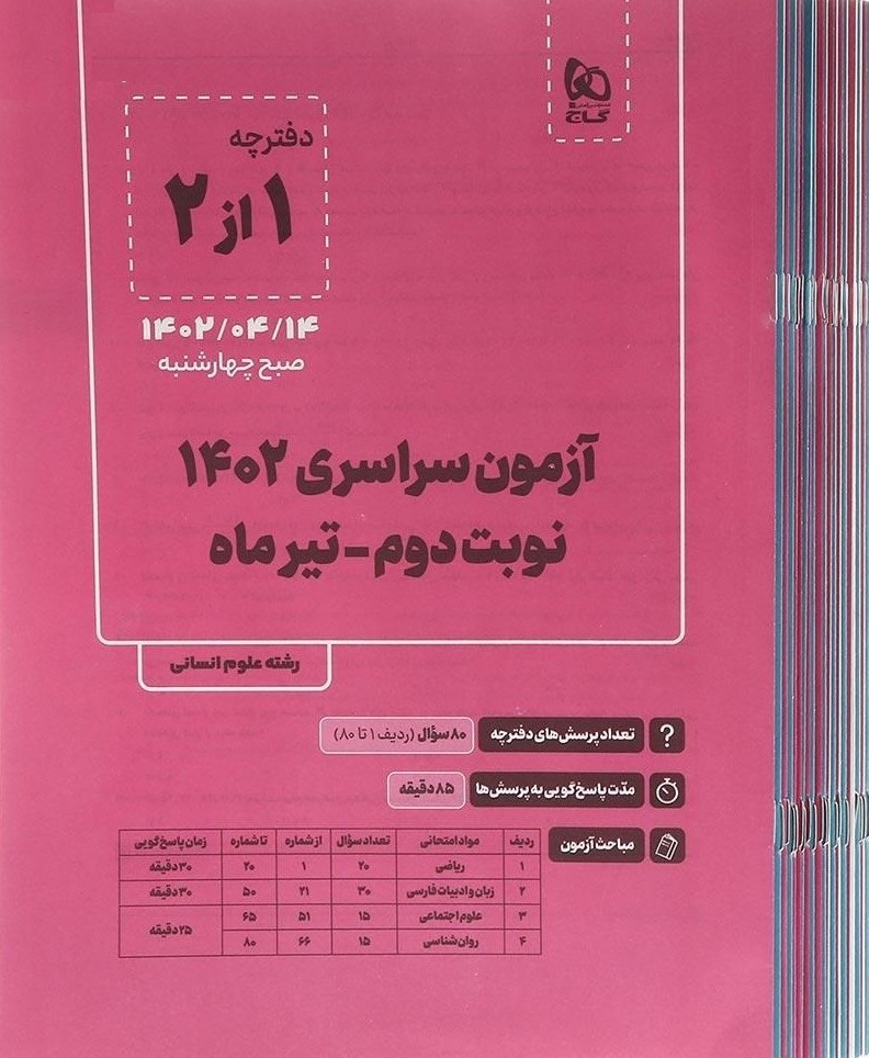 بسته دور دنیا رشته انسانی کنکور 1403(گاج)