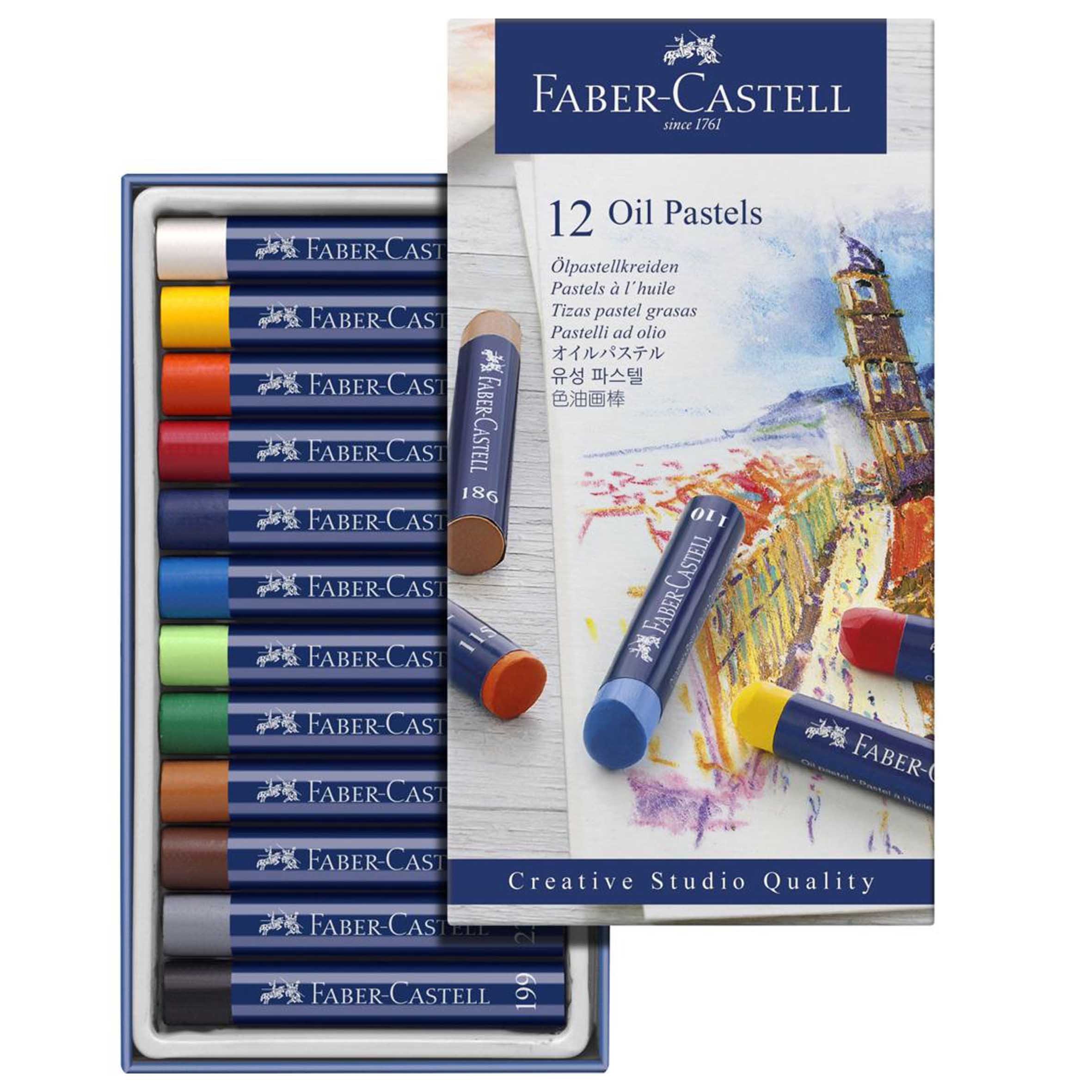 پاستل روغنی 12 تایی(Faber-Castell)