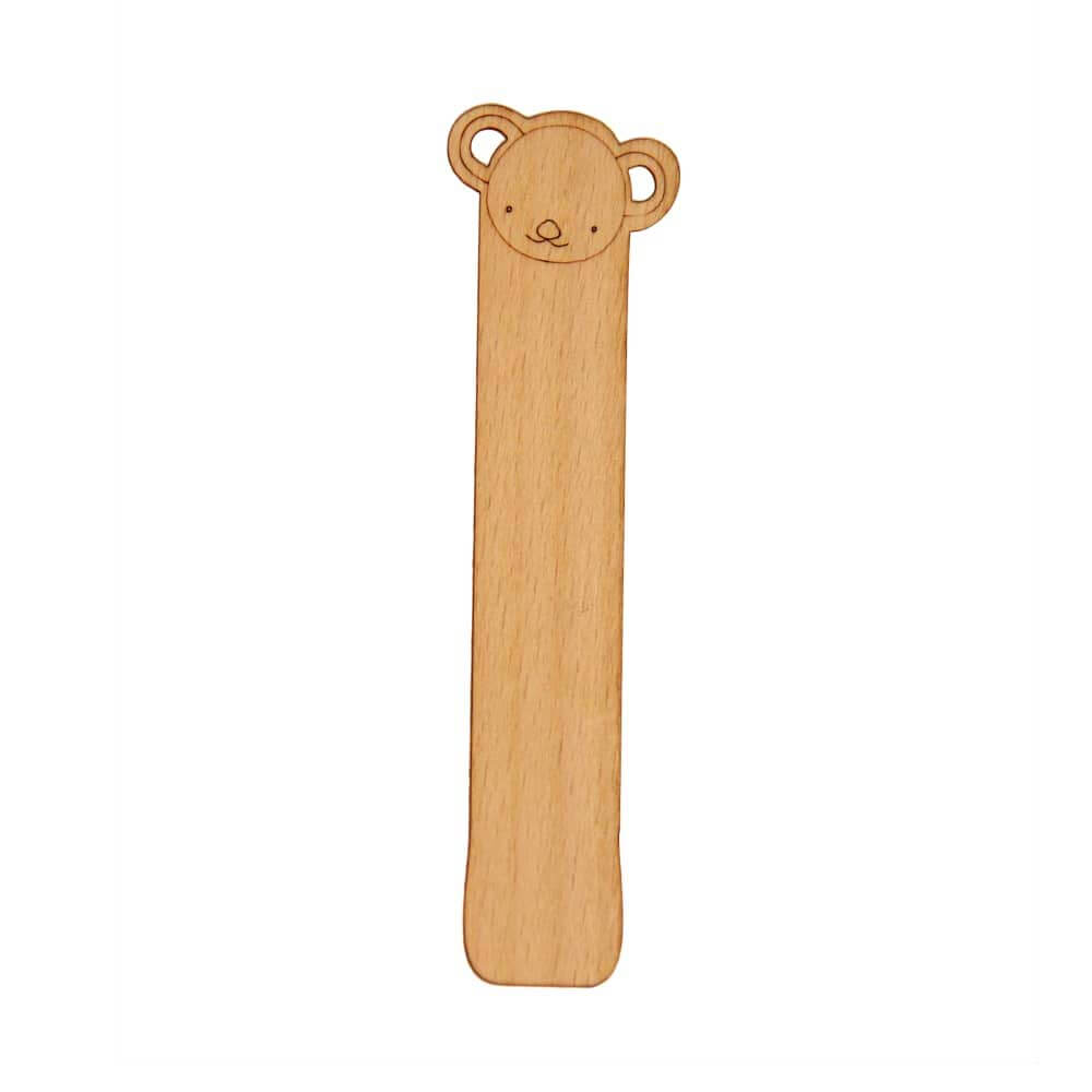 نشانک چوبی ساده طرح خرس کودکانه مدل S14