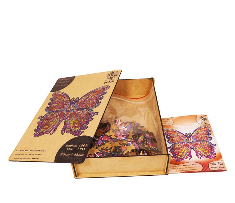 پازل چوبی طرح پروانه(جیحون)