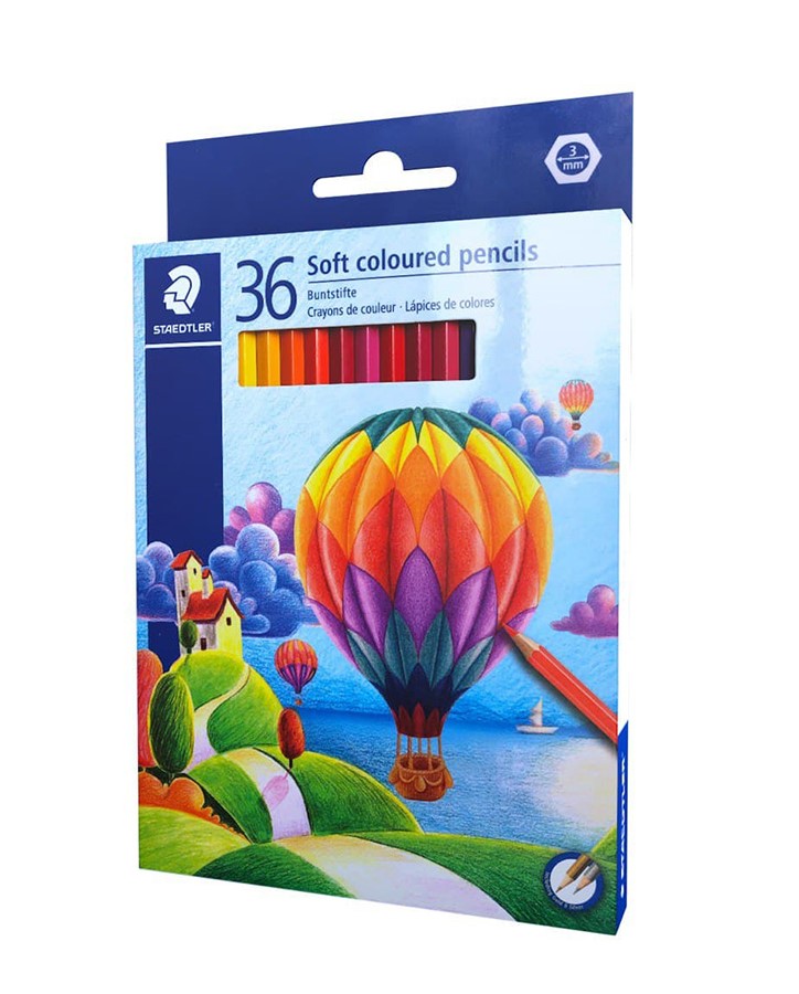 مداد رنگي 36 تايي مقوايي(استدلر Staedtler)