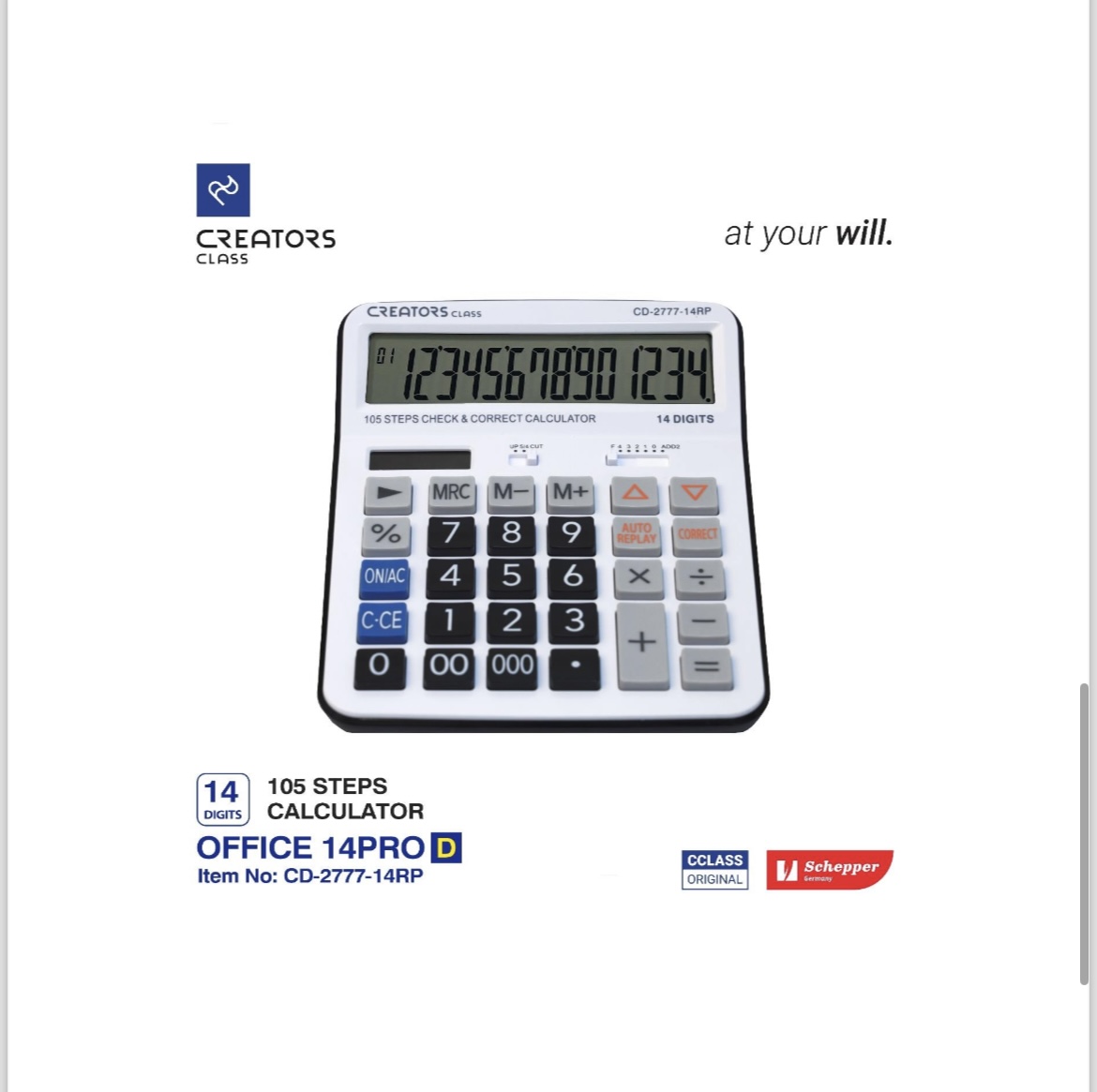ماشین حساب CD-2777-144RP(سی کلاس c.class)