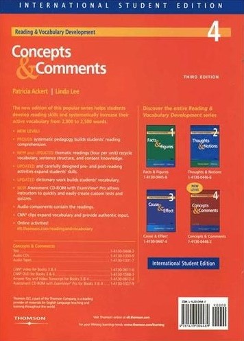 Reading and Vocabulary Development 4 Concepts and Comments 3rd Edition