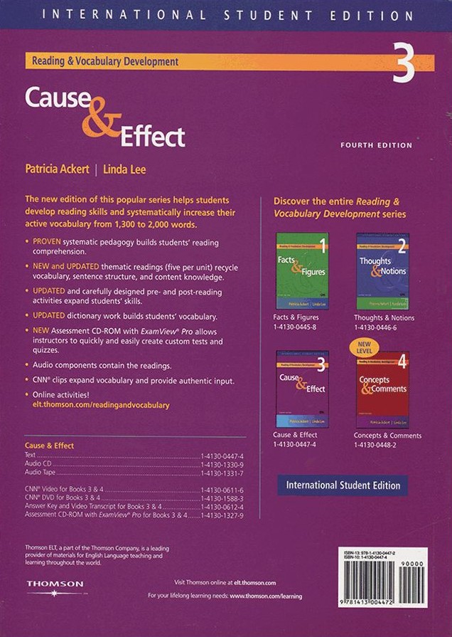 Reading and Vocabulary Development 3: Cause and Effects 4th Edition