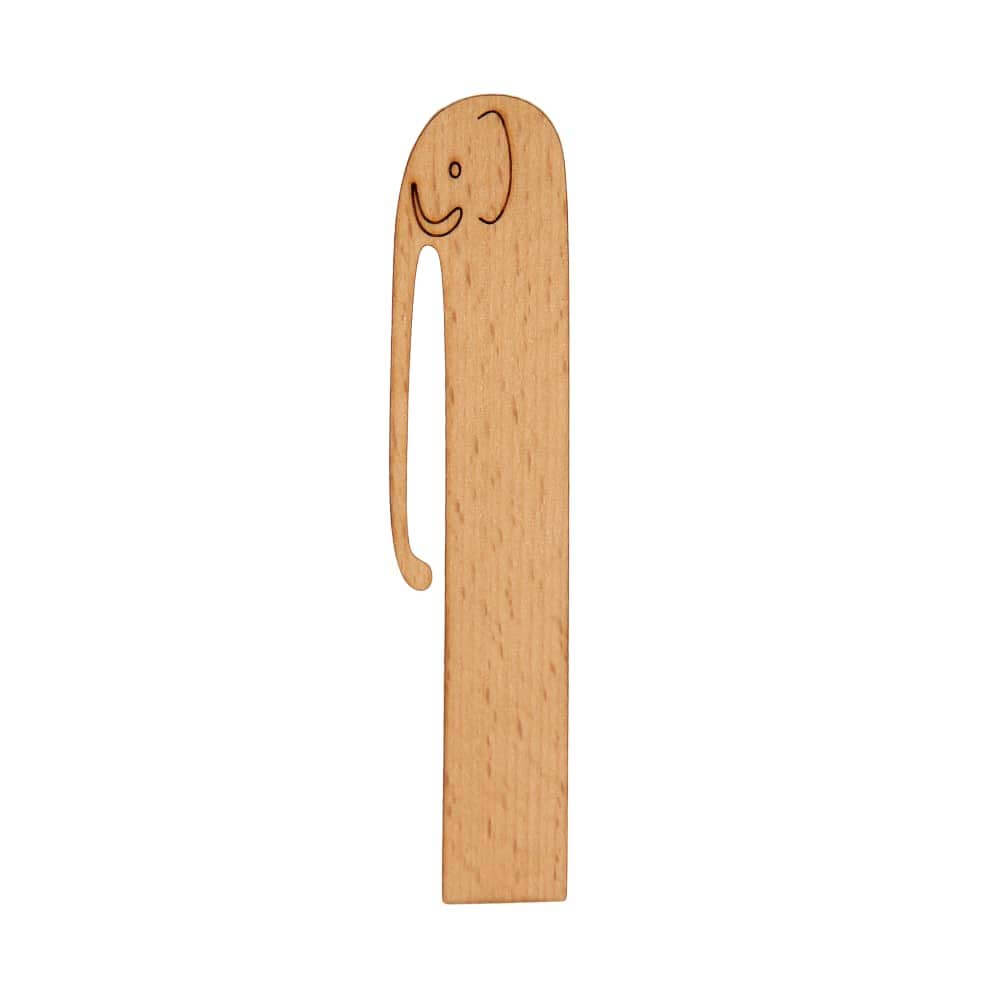نشانک چوبی ساده طرح فیل کودکانه مدل S12